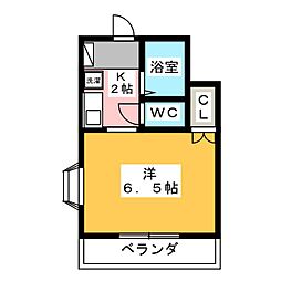 セントレア春岡 1Kの間取図画像