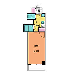 エスターブル池下 1Kの間取図画像