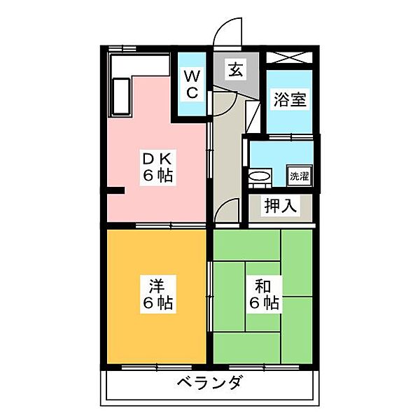 コーポちとせ ｜愛知県名古屋市中村区中村本町２丁目(賃貸マンション2DK・2階・40.00㎡)の写真 その2