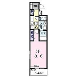 サンエリハＡ 1階1Kの間取り