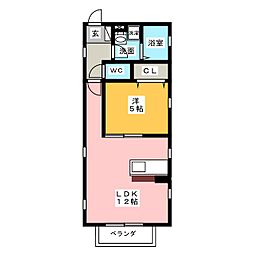 chulo 3階1LDKの間取り