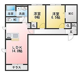 Casa F 2LDKの間取図画像