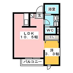 Patina中村本町 1LDKの間取図画像