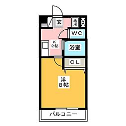Y'sメゾン 1Kの間取図画像