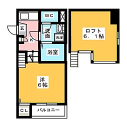 BelleDemeure 1Kの間取図画像