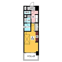 ラフィーネ名駅南 1Kの間取図画像