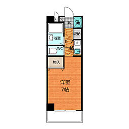 ウェスタンビル 1Kの間取図画像
