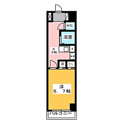 佐古前ビル 1Kの間取図画像