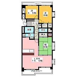 ライオンズマンション浅間町南 3LDKの間取図画像