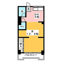 ドルフ江向 ワンルームの間取図画像