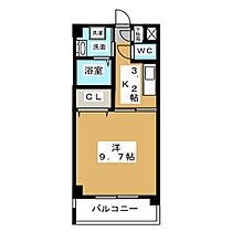 ＹＳハイツ万代  ｜ 愛知県名古屋市西区万代町１丁目（賃貸マンション1K・3階・30.69㎡） その2