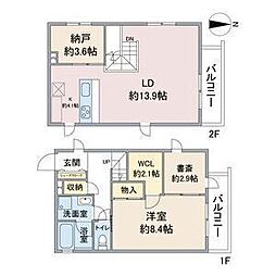 CELENEST浄心 3LDKの間取図画像