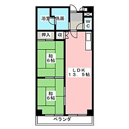 メゾン白菊 2LDKの間取図画像
