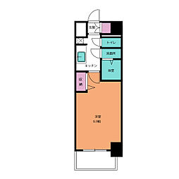 ファステート名古屋駅前ドリーム 6階1Kの間取り