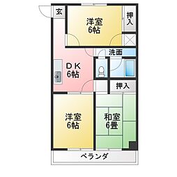 なごやセントポリア 3DKの間取図画像