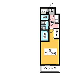 S-RESIDENCE浄心 1Kの間取図画像