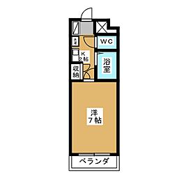 ベルメゾンホンダ 1Kの間取図画像
