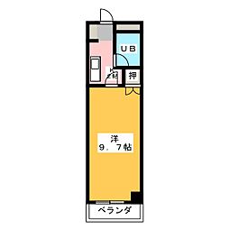 サンシティーヨシダ 1Kの間取図画像