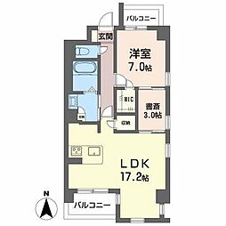 ヴェルデリーフ菊井 1SLDKの間取図画像