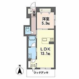 シャーメゾン大金 1LDKの間取図画像
