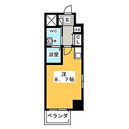 マリオン城西 ワンルームの間取図画像
