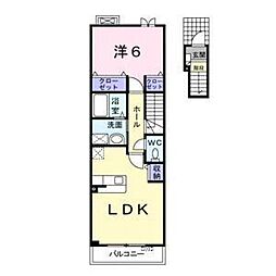 ディオーネ 1LDKの間取図画像