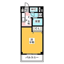 プチメゾン稲生2 1Kの間取図画像