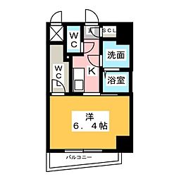 S-RESIDENCESENGENCHO 1Kの間取図画像