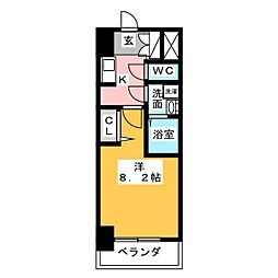 S-RESIDENCE庄内通 1Kの間取図画像