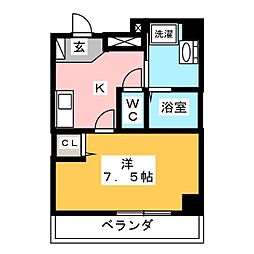 Cortes 1Kの間取図画像