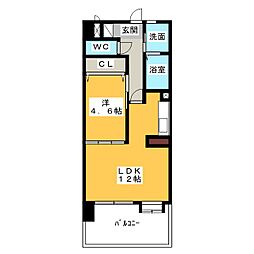 サンモール新道 1LDKの間取図画像