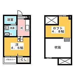 ウィーン・ベル 1Kの間取図画像