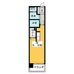 RIVO浅間町 ワンルームの間取図画像