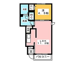 MonteOro1 1LDKの間取図画像