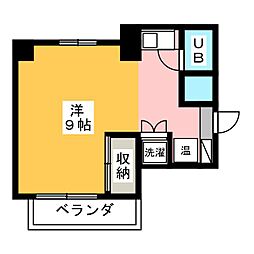 ACURACASTLE ワンルームの間取図画像