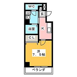 Cortes 1Kの間取図画像