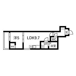ジトローネ庄内 1LDKの間取図画像