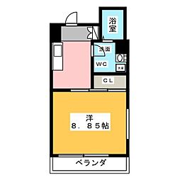 グランデ浅間町 1Kの間取図画像