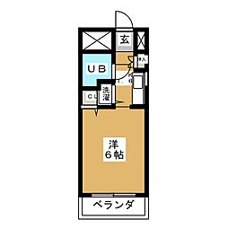 ハイツセゾン四季 1Kの間取図画像