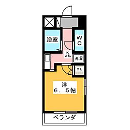 ザ・ロイヤルトップ鳥見 1Kの間取図画像