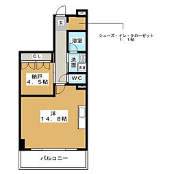 FLATSGAZERY 1LDKの間取図画像