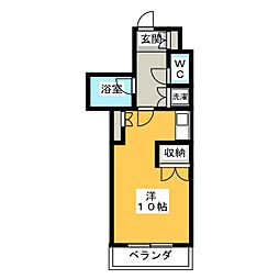 ハイネス本山 1Kの間取図画像