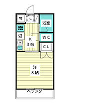 フラッツ砂田  ｜ 愛知県名古屋市名東区高針３丁目（賃貸アパート1K・2階・24.32㎡） その2