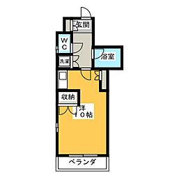 ハイネス本山 ワンルームの間取図画像
