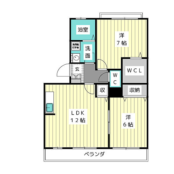 クレール東浦 ｜愛知県名古屋市名東区香流２丁目(賃貸アパート2LDK・3階・58.49㎡)の写真 その2