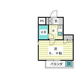 ロイヤルマンションスカイブルー 1Kの間取図画像