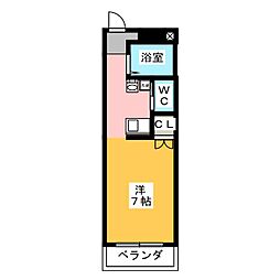 レジデンス一社 ワンルームの間取図画像