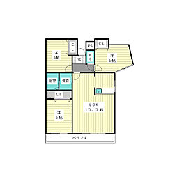間取図画像 3LDK