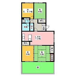 第2大進コーポ 4LDKの間取図画像