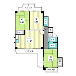Ceres藤見が丘 3LDKの間取図画像